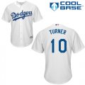 Youth Los Angeles Dodgers #10 Justin Turner white baseball jerseys