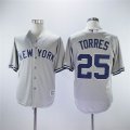 New York Yankees #25 Torres gray majestic baseball jerseys