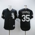 Chicago White Sox 35 Frank Thomas black majestic baseball Jersey