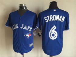 Toronto Blue Jays Authentic 6# Marcus Stroman Blue majestic baseball jersey