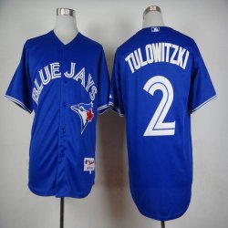 2015 Toronto Blue Jays # 2 Troy Tulowitzki blue baseball jersey