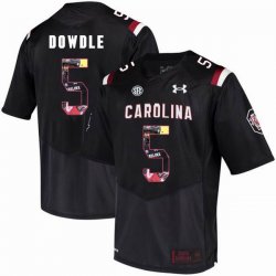 Custom South Carolina #5 Rico Dowdle black fashion college football jersey