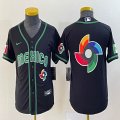 Women 2023 World Cup Mexico blank black majestic MLB baseball Jerseys-BD 11