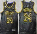 Los Angeles Lakers #8 and #24 Kobe Bryant black Snake pattern style nike NBA jerseys-XD