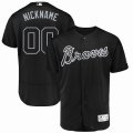 Custom Atlanta Braves black Flexbase Authentic Collection Jersey-WL