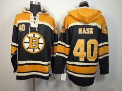 Reebok Boston Bruins RASK 40 Black nhl Hooded Sweatshirt