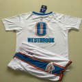 Oklahoma City Thunder #0 Russell Westbrook White NBA basketball suits