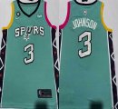 Nike San Antonio Spurs #3 Keldon Johnson green basketball jerseys-XD