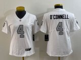 Women Las Vegas Raiders #4 Aidan O'Connell Nike white Color Rush Limited Jersey