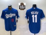 Nike Los Angeles Dodgers #11 Miguel Rojas blue majestic baseball jerseys 01