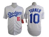 Los Angeles Dodgers #10 Justin Turner white baseball jerseys