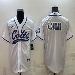 Nike Indianapolis Colts white baseball jerseys Joint name-BD 01