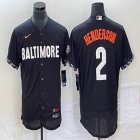 Nike Baltimore Orioles #2 Gunnar Henderson black Flexbase Authentic Collection Jersey -BD 01