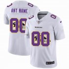 Customized Nike Baltimore Ravens white Color Rush Limited Jersey Shadow edition