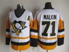 Pittsburgh Penguins #71 Evgeni Malkin white throwback CCM Ice Hockey jersey A patch