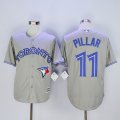 Toronto Blue Jays #11 Kevin Pillar Gray mlb baseball jersey