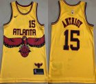 Nike Atlanta Hawks #15 Anthioy yellow nba basketball jersey-XD