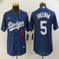 Youth Los Angeles Dodgers #5 Freddie Freeman blue majestic baseball Jerseys-BD