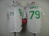 Chicago White Sox #79 Jose Abreu White green Baseball Jersey