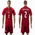 2016 Czech Republic team PROCHAZKA #2 red soccer jersey home