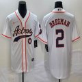 Nike Houston Astros #2 Alex Bregman white majestic baseball jerseys Joint name -BD 02