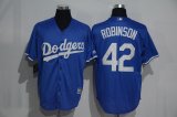 Los Angeles Dodgers 42 Jackie Robinson blue baseball jersey