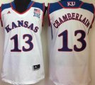 Kansas Jayhawks #13 Wilt Chamberlain white college basketball jersey