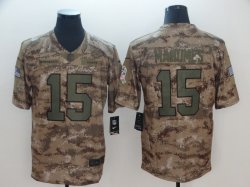 Kansas City Chiefs #15 Patrick Mahomes Nike Camo Salute to Service Limited Jersey