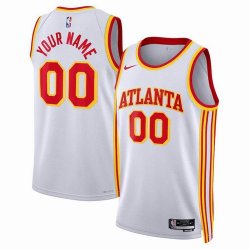 Customized Atlanta Hawks white basketball jerseys