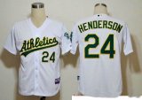 Oakland Athletics #24 Rickey Henderson White MLB Jerseys