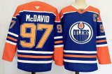 Edmonton Oilers Connor Mcdavid #97 blue blue Ice Hockey jerseys-PD