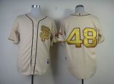 San Francisco Giants 48# Sandoval gold mlb jerseys