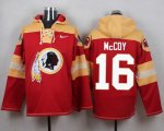 Custom Nike Washington Redskins #16 McCoy red yellow nfl Hooded Sweatshirt