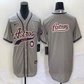 Nike Houston Astros blank gray majestic baseball jerseys Joint name -BD 06