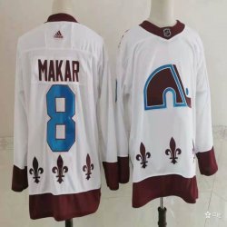 Adidas Quebec Nordiques #8 cale makar white hockey jerseys-PD