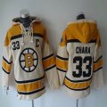 reebok Boston Bruins #33 Zdeno Chara Beige yellow NHL hooded sweatshirt