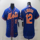 Nike New York Mets #12 Francisco Lindor blue Flexbase Authentic Collection Jersey-BD