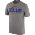 Men's Buffalo Bills Nike Heather Gray Legend Icon Logo Performance T-Shirt