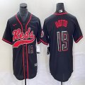 Nike Cincinnati Reds #19 Joey Votto black majestic baseball jerseys Joint name-BD 07