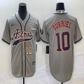 Nike Houston Astros #10 Yuli Gurriel gray majestic baseball jerseys Joint name -BD 01