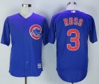 Chicago Cubs #3 David Ross blue baseball Jersey