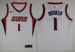 Nike Phoenix Suns #1 Devin Booker white NBA basketball Jerseys-LT