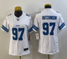 Youth Nike Detroit Lions #97 Aidan Hutchinson white Vapor F.U.S.E. Limited Jersey -BD