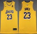 Nike Los Angeles Lakers #23 LeBron James Yellow NBA Basketball jerseys -XD