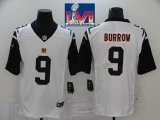 Nike Cincinnati Bengals #9 Joe Burrow white black Color Rush Limited Jersey-BD