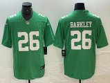 Nike Philadelphia Eagles #26 Saquon Barkley light green Color Rush Limited Jersey