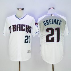 2016 New Arizona Diamondbacks #21 Zack Greinke White Stitched Baseball Jersey