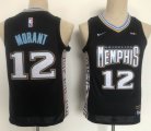 Youth Nike Memphis Grizzlies 12 Ja Morant black nba basketball jerseys