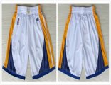 Golden State Warriors NBA shorts white yellow