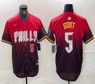 Nike Philadelphia Phillies #5 Bryson Stott red majestic baseball jersey city version 03